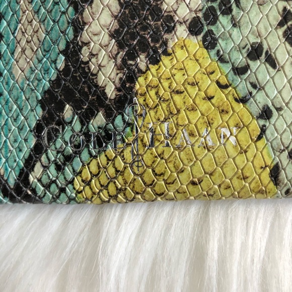 Cole Haan Neon Snakeskin Envelope Clutch - Picture 4 of 8